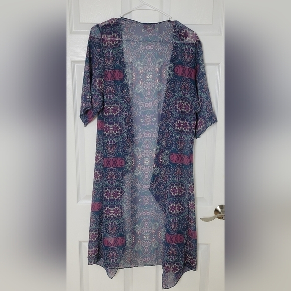 LuLaRoe Women's Shirley Kimono Sheer Cover Up size Small - Picture 3 of 7